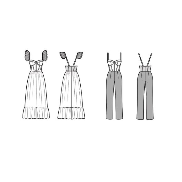 Simplicity Pattern 9850 Madalynne Intimate Corset Dress Jumpsuit Size XS-XL New - Picture 7 of 7